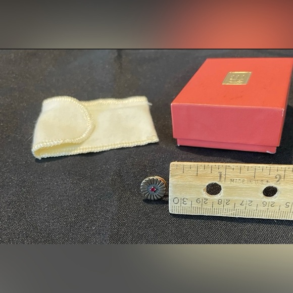 James Avery 14K Yellow Gold Ruby Tie Tack Pin Pendant - Picture 11 of 13